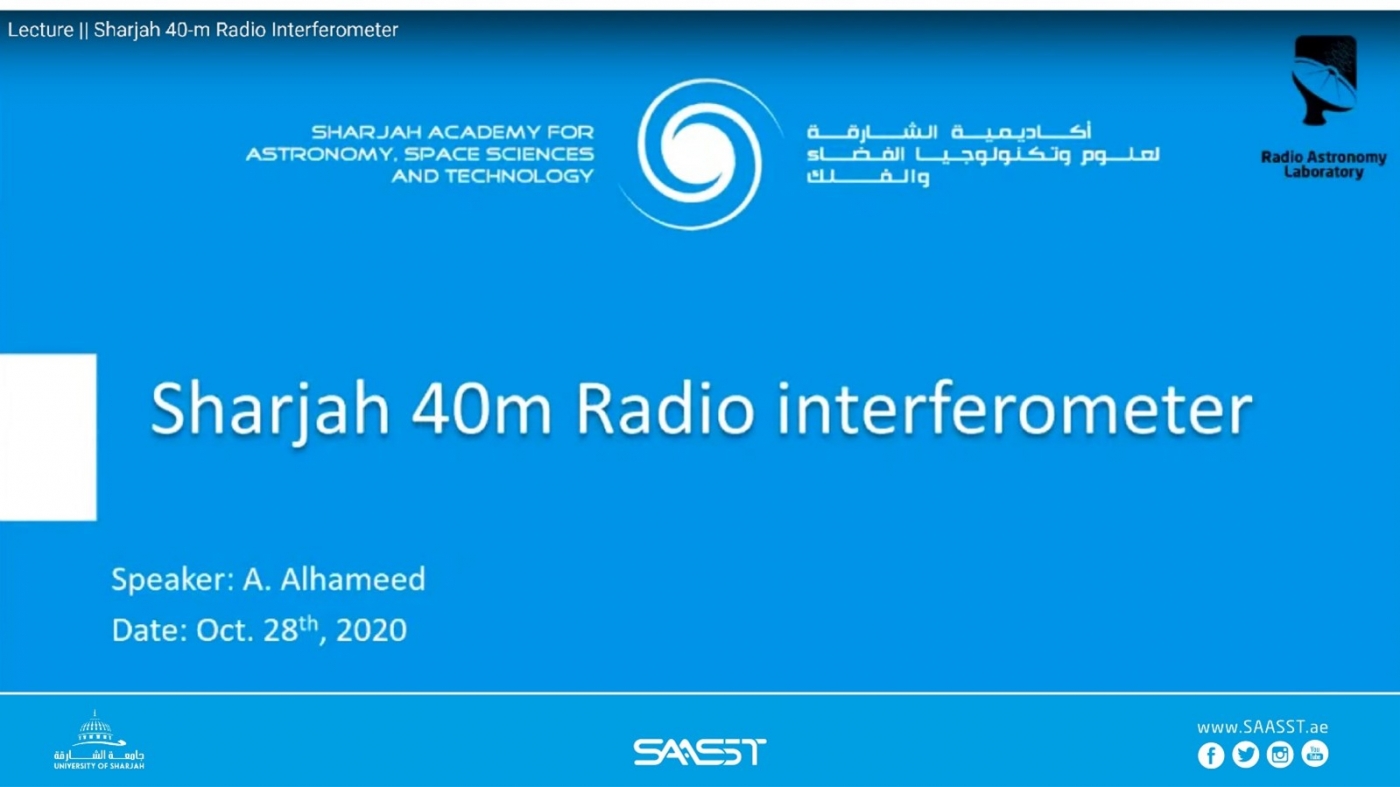 SAASST’s Lecture: 40-m Radio Interferometer