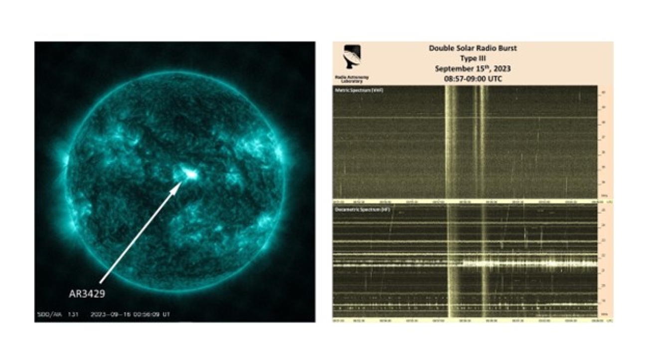 SAASST Observes a Double Solar Radio Burst of Type III